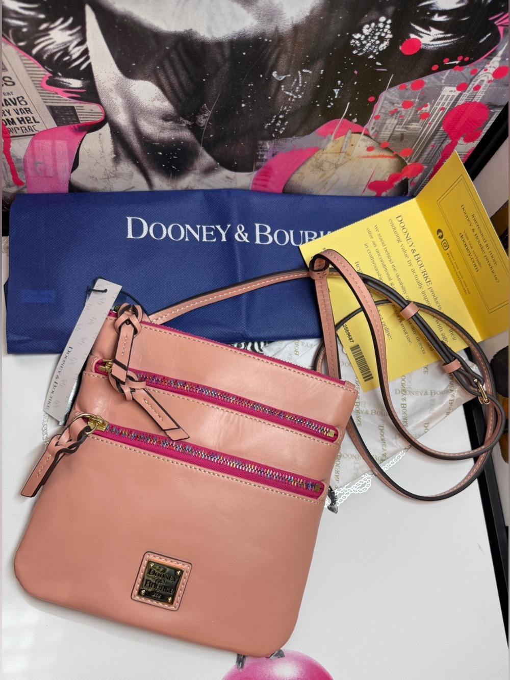 Dooney & Bourke *NWT* Penrose Tiple Rainbow Zip Crossbody